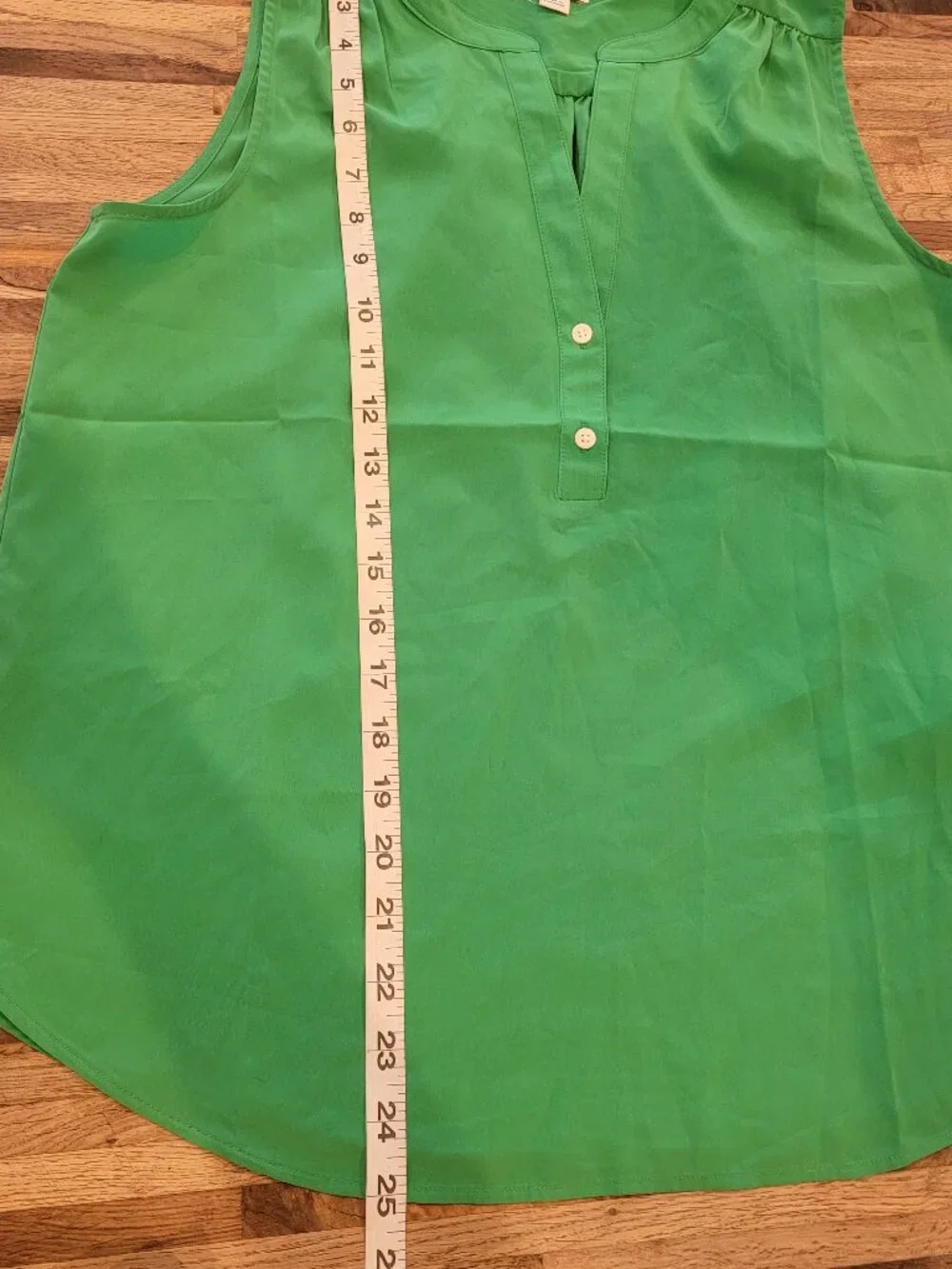 J.Crew Emerald Green Sleeveless V Neck Blouse/Top